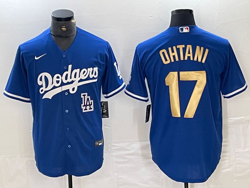 Men Los Angeles Dodgers #17 Ohtani Blue Nike Game MLB Jersey style 11